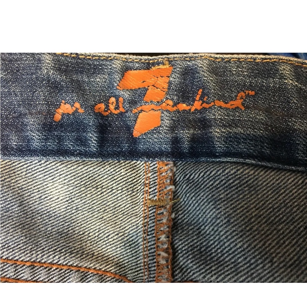 7 For All Mankind Women's A Pocket Medium Wash Denim Mini Skirt. Size 27. - Picture 3 of 4